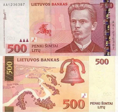 Валутна литовски пари литовски