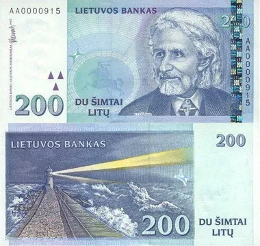 Валутна литовски пари литовски