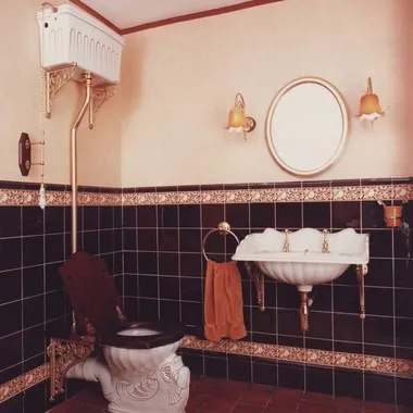 Bath egy retro stílusban - klasszikus belső, mintegy vízvezeték