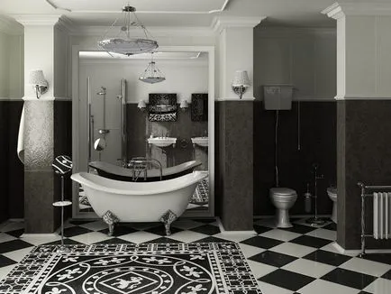 Bath egy retro stílusban (39 fotó) tervezési jellemzők