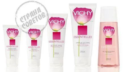 fluid de Vichy essentielles, crema de fata, spuma pentru fata, lotiune de corp, gel de duș