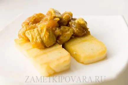 Mamaliga cu carne de pui, retete simple cu fotografii