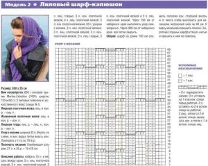 ace de tricotat Knit diferite mozheli capotei în cadrul schemei cu o descriere a