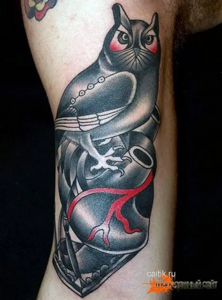 Jelentés bagoly tetoválás - tattoo kép