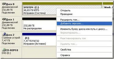 Software-ul RAID 1 oglindă în Windows XP, blog-