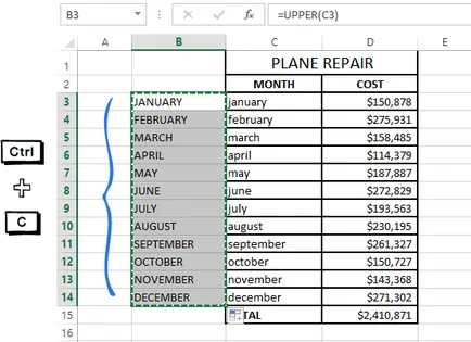 3 moduri de a schimba literele mari și mici în Excel 2013, 2010 și 2007,