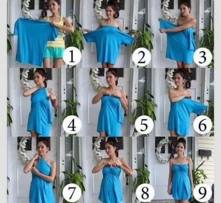 8 moduri de a transforma un vechi tricou într-o rochie nouă