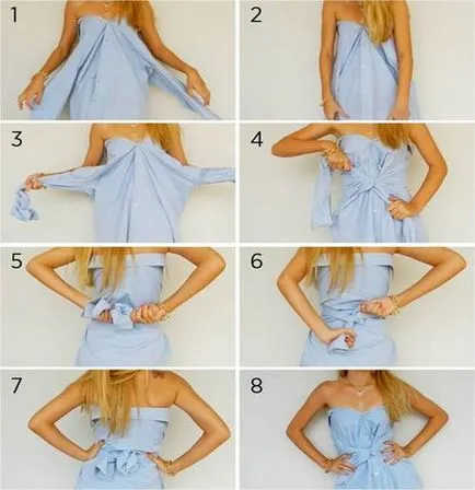8 начина да се превърне една стара тениска в нова рокля