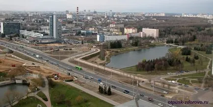 Biblioteca Națională din Belarus (Minsk) și o punte de observație