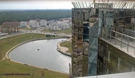 Biblioteca Națională din Belarus (Minsk) și o punte de observație