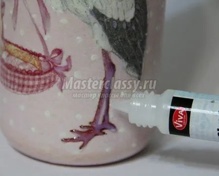 Decoupage egy üveg, mint egy ajándék gyermek születésnapját