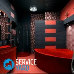 Fürdőszoba tervezés, piros és fehér, serviceyard-kényelmes otthon kéznél