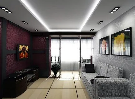 Дизайн стая в апартаментите, снимки на къщата, в интериора на стаята, за да вдигнат за хола, да гледате в реално