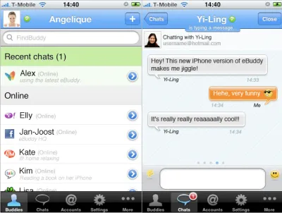 EBuddy XMS - olcsó kommunikáció Apple felhasználók, programok Apple iPhone