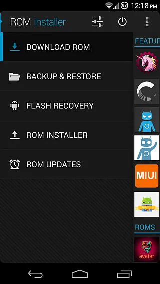 Rom инсталатор - универсалната инструмент за работа с потребителски фърмуер - приложение -