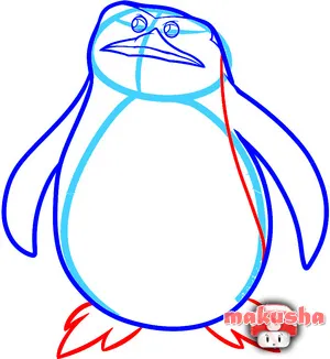 Как да се направи капитана на пингвините от Мадагаскар, като просто и лесно да се направи с молив, писалка или