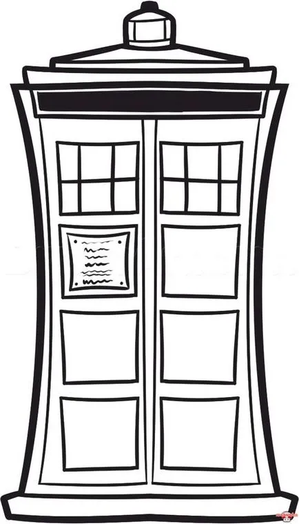 Как да се привлече TARDIS лекар на етапи, като просто и лесно да се направи с молив, писалка, или