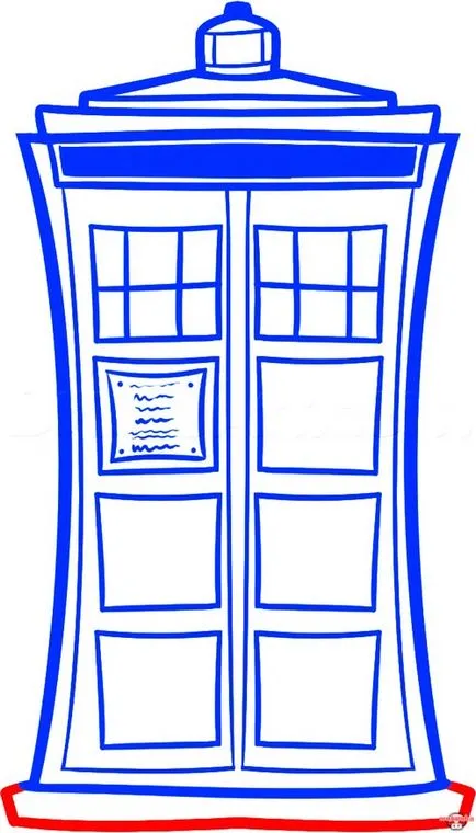 Как да се привлече TARDIS лекар на етапи, като просто и лесно да се направи с молив, писалка, или