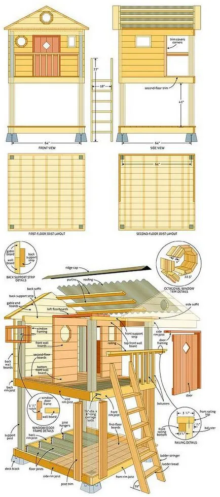 Cum sa faci o casa pentru copii - 6 cursuri de master diferite, ideile mele pentru grădină și grădină