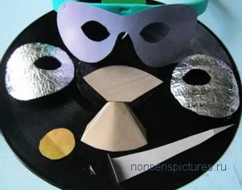 Hogyan készítsünk egy legyet maszk, blog grafikusművész Novikovoy Mariny kis könyv értelmetlen