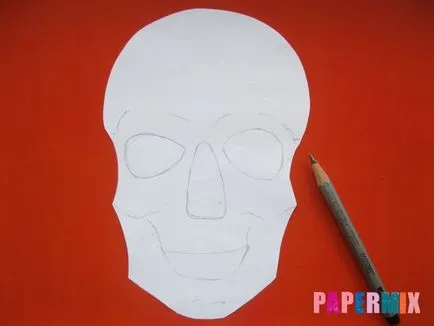 Hogyan készítsünk egy Halloween csontváz maszkot papíron saját kezűleg
