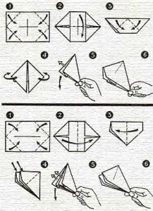 Ca cracare face diagrama de asamblare de hârtie de origami din etapele