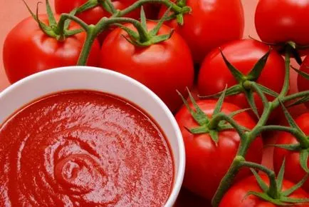 Калорично съдържание на доматено пюре, ползите от продукта, рецептата