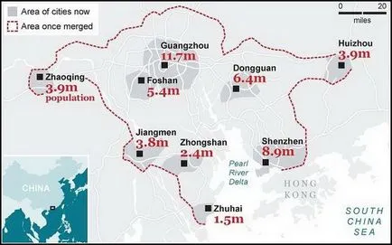 Chineză mega-orașe de 50 de milioane de locuitori