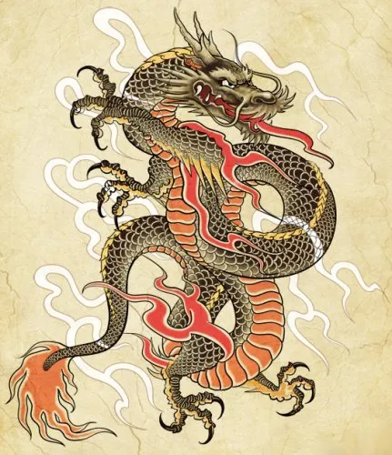 Направете татуировка на дракон по гръб, плешка, рамо