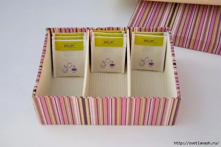 Cutie pentru depozitarea pachetelor de ceai