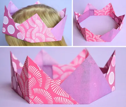 Crown origami papír