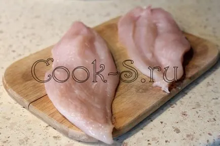 Пилешки рула с шунка - стъпка по стъпка рецепта със снимки, пилешко месо