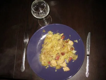 Csirke rizzsel és chorizo ​​- recept képpel, a francia konyha