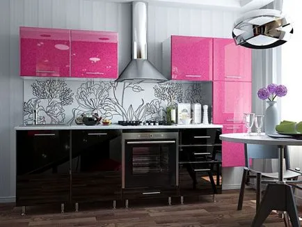 Bucătărie fucsia - elegant și design colorat