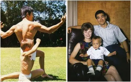 Legendás Bryus Li családi fotók a színész