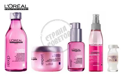 professionnel L Oreal Lumino contrast sampon, masca, fluid, spray, îngrijire