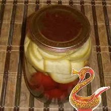 Мариновани тиквички с домати за зимата, екзотични рецепти