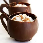 Шоколадови чашки за десерт собствените си ръце, шоколадови чаши и купи, шоколадови кошници