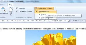 Персонализиране вид WordPad