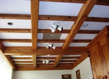 Suspendat lemn plafon în caracteristicile interioare ale aplicației