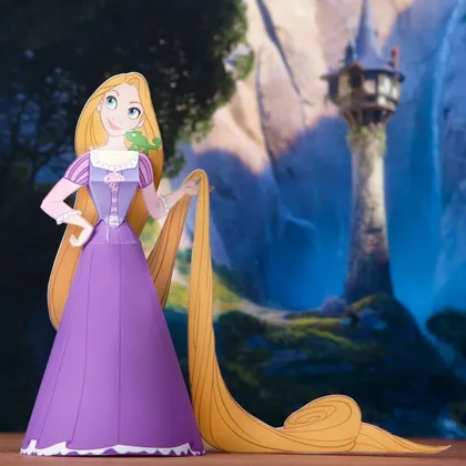 Volumetrikus babák vágni Princess Rapunzel