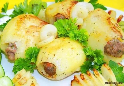 Вкусни пълнени с картофи на фурна, за да готвя!