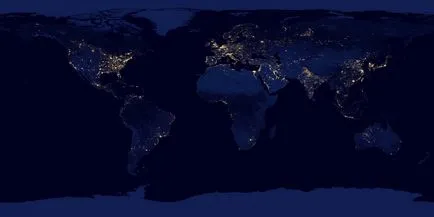 Night Lights föld űrből fekete márványból 2012