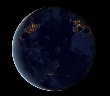 Night Lights земята се вижда от космоса черен мрамор 2012