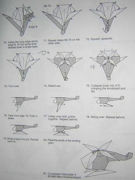 Origami modul de a face elicopter - cum să faci o aeronavă de departe-zboară de hârtie