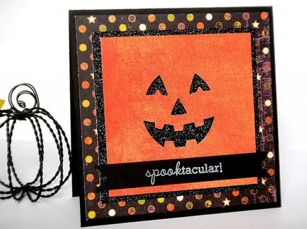 Card de Halloween, felicitare cu propriile mâini