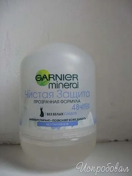 Преглед на антиперспирант Garnier минерална чист прозрачен формула защита миризма блъф (снимка)