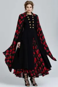 Coat-cape și Capul-rochie costumele pentru această prințesă, favorit!