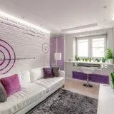 tapet violet în camera de zi Design armonios de camere pentru persoane creative (65 poze)