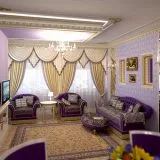 tapet violet în camera de zi Design armonios de camere pentru persoane creative (65 poze)